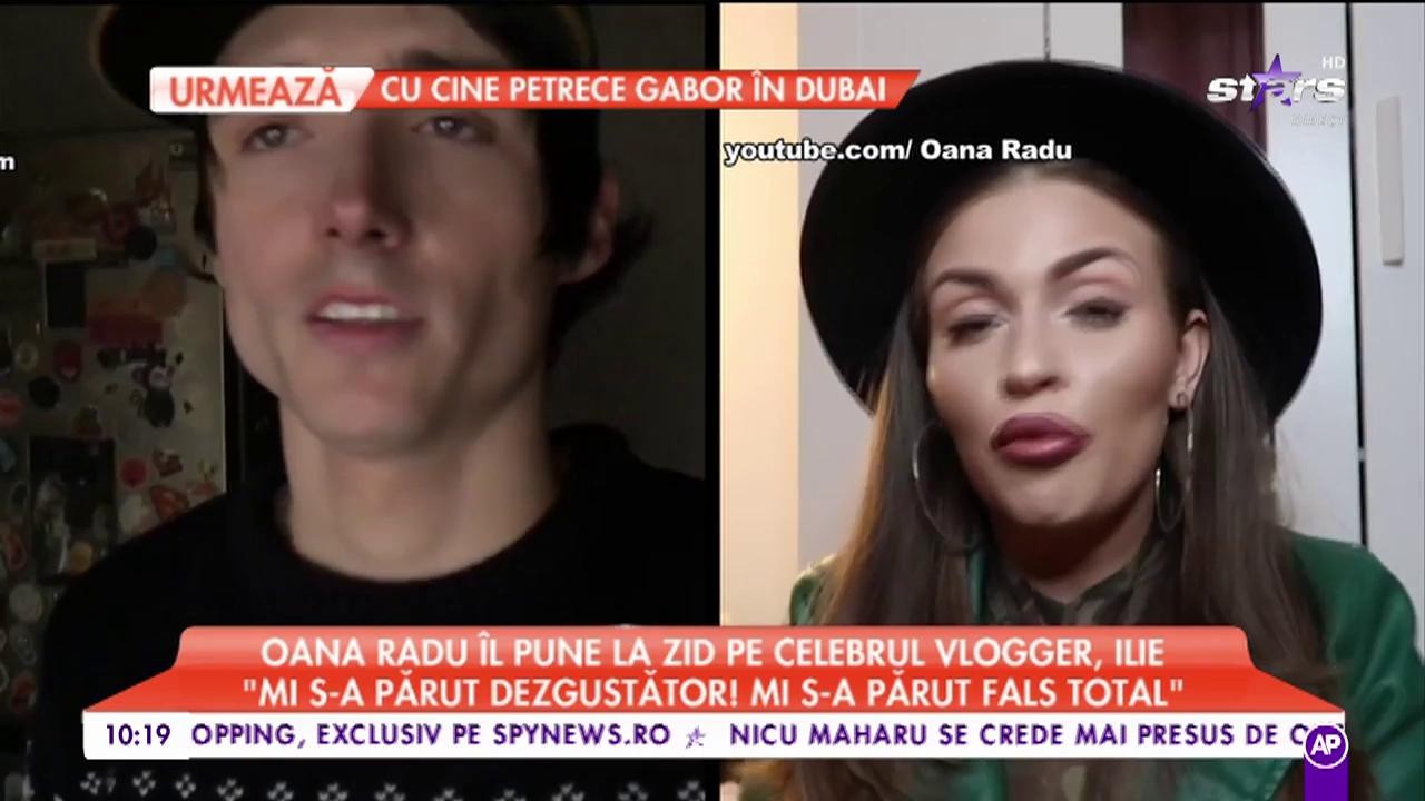 Oana Radu îl pune la zid pe celebrul vlogger, Ilie: ”Mi s-a părut dezgustător”