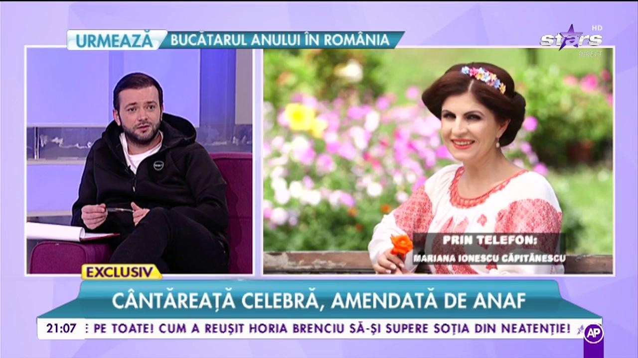 C&acirc;ntăreață celebră, amendată de ANAF: &rdquo;Normal că nu am tăiat factură dacă nu am &icirc;ncasat nimic&rdquo;