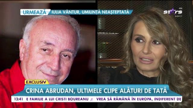 Crina Abrudan, ultimele clipe alături de tată