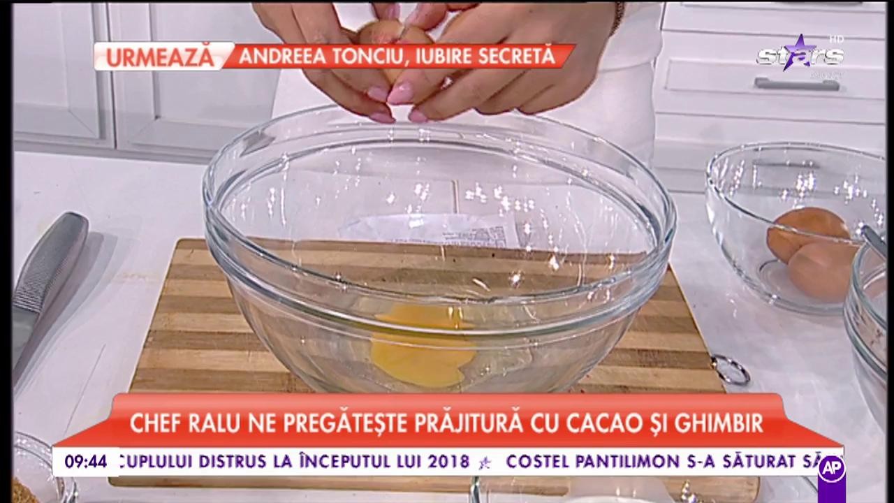 Chef Ralu ne pregătește „Prăjitură cu cacao și ghimbir”