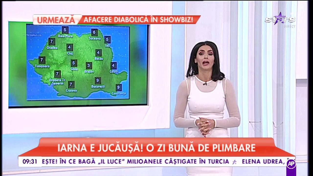 Iarna e jucăușă! O zi bună de plimbare. Maximele se încadrează între 7 şi 9°C