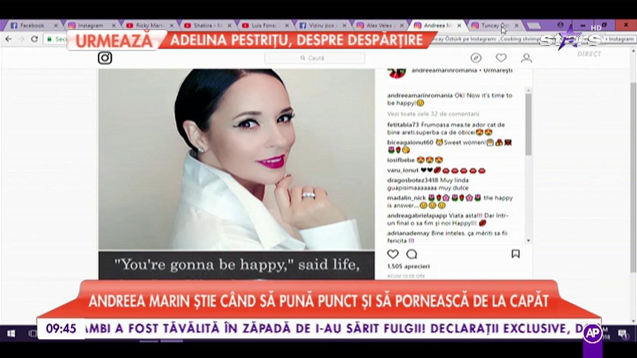 Andreea Marin știe când să pună punct și să pornească de la capăt