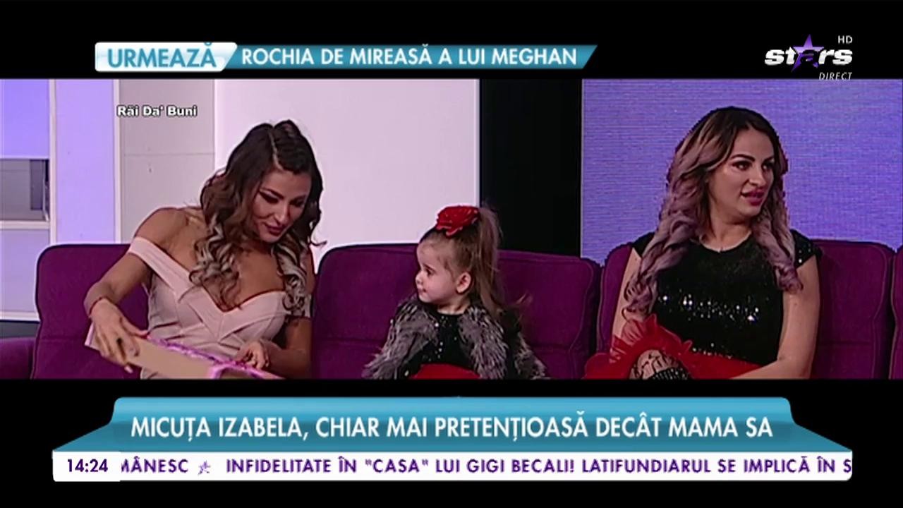 Micuța Izabela, chiar mai pretențioasă dec&acirc;t mama sa. Ce surprize pregătește S&acirc;nzi pentru finii ei