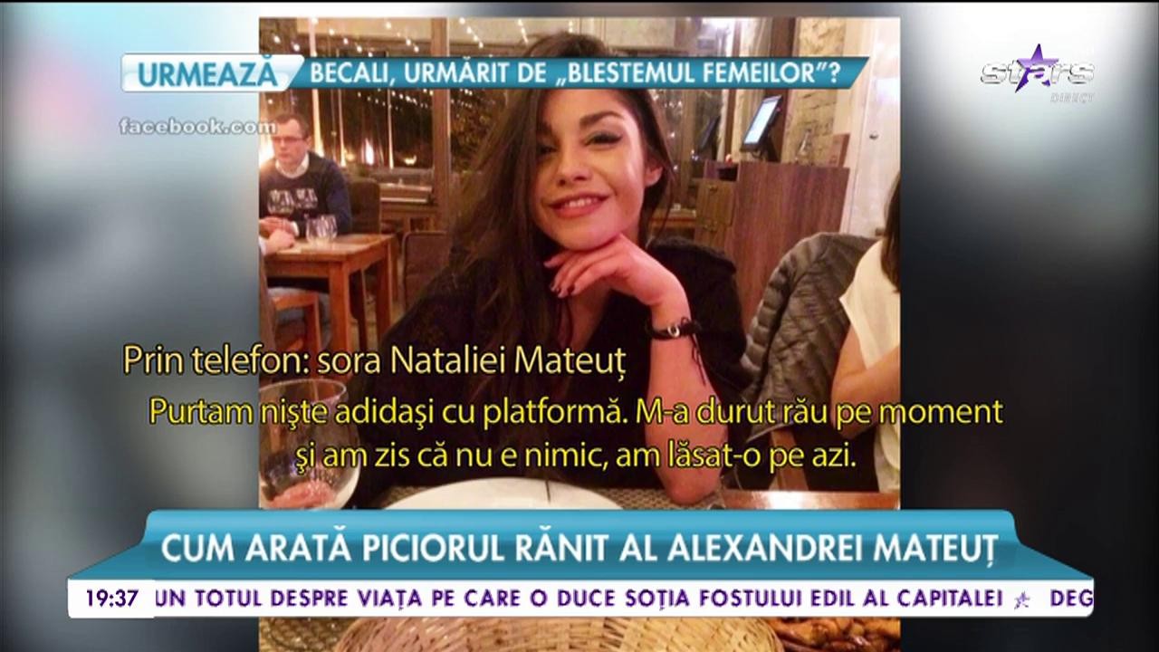 Sora Nataliei Mateuţ, de urgenţă la spital! Și-a distrus piciorul din cauza pantofilor cu platformă