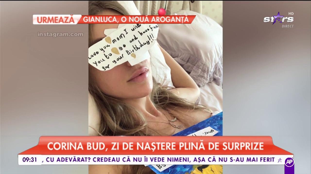 Corina Bud, zi de naștere plină de surprize. Cel mai frumos cadou l-a primit de la fiul ei, Robin