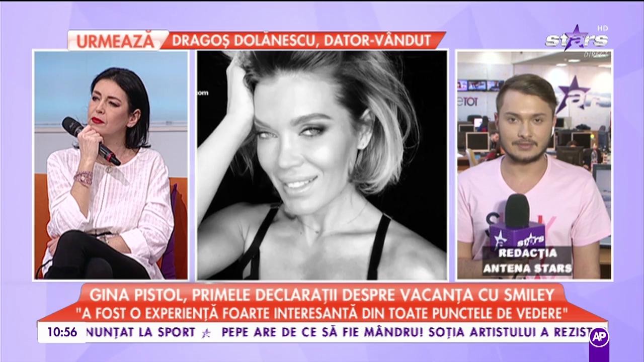 Gina Pistol, primele declarații despre vacanța cu Smiley: ”Mâine m-aș întoarce