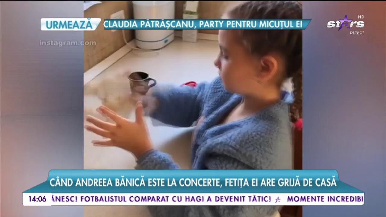 Andreea Bănică are o fetiță de nota zece! C&acirc;nd vedeta este la concerte, fetița ei are grijă de casă