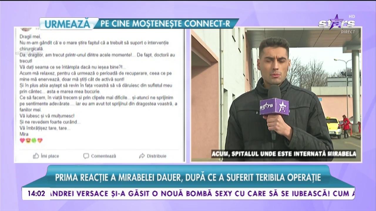 Prima reacție a Mirabelei Dauer, după ce a suferit teribila operație