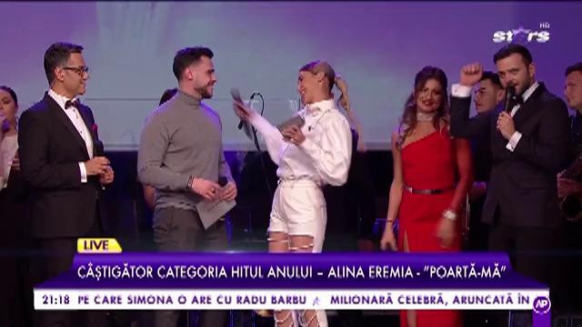 C&acirc;știgător categoria &rdquo;Hitul anului&rdquo; - Alina Eremia - &rdquo;Poartă-mă&rdquo;
