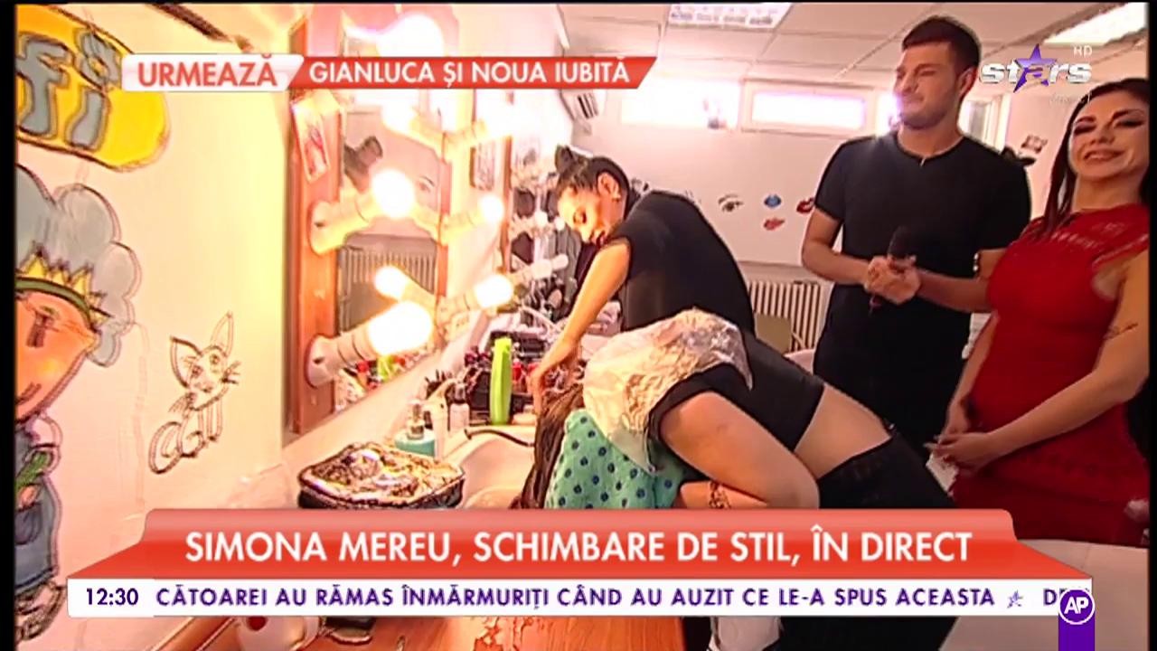 Simona Mereu, schimbare de stil, în direct