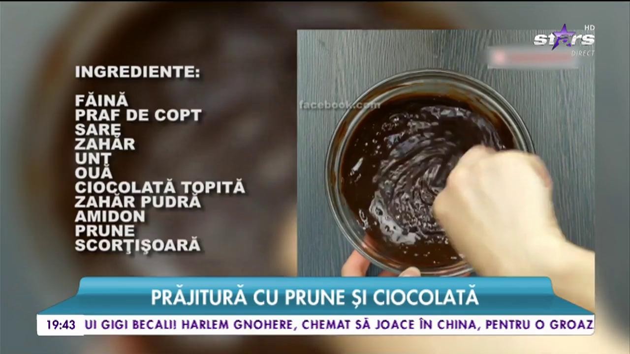 Un desert delicios: "Prăjitură cu prune și ciocolată"