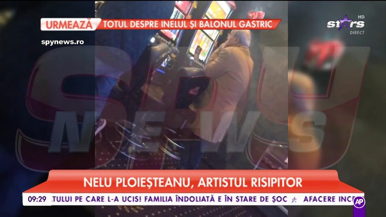 Nelu Ploieșteanu, artistul risipitor. Se plănge că nu are niciun ban, dar rupe păcănelele în două