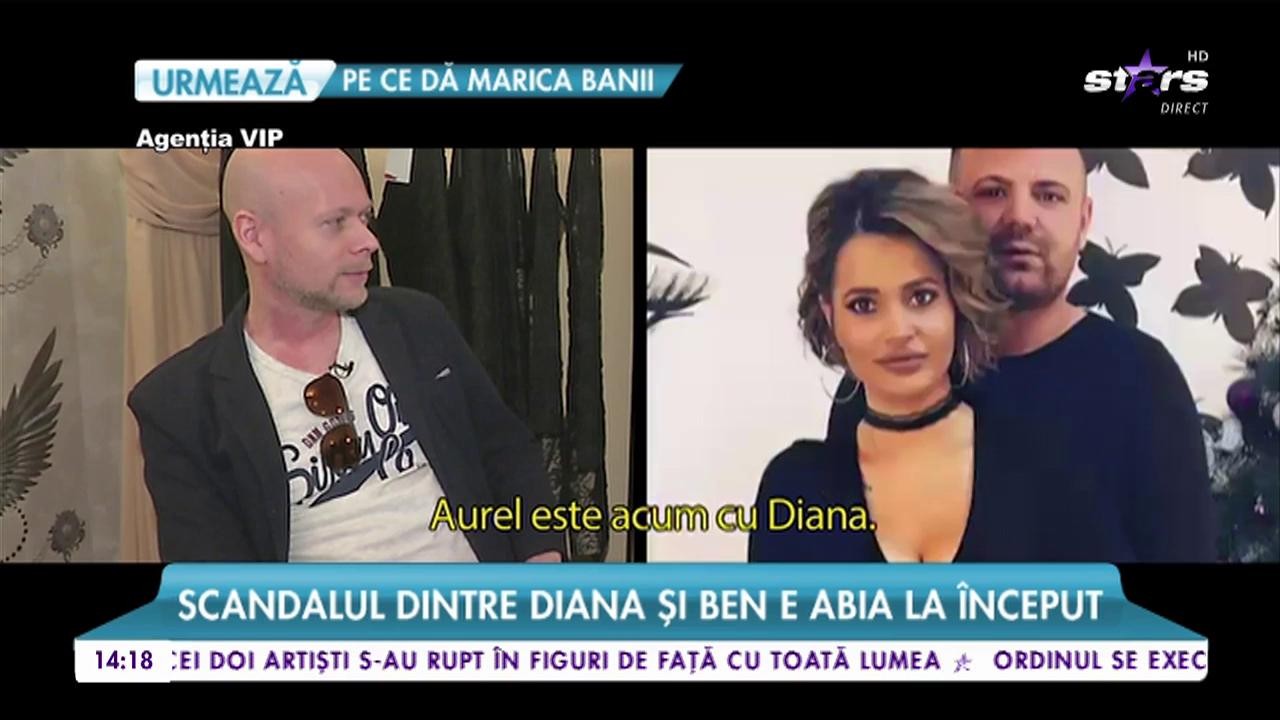 Scandalul dintre Diana și Ben e abia la &icirc;nceput. Cum &icirc;i plătește aurel lui ben pentru atacuri