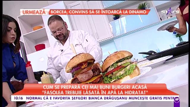 Cum se prepară cei mai buni burgeri acasă: ” Carnea trebuie pregătită mediu, nici în sânge, dar nici prea prăjită