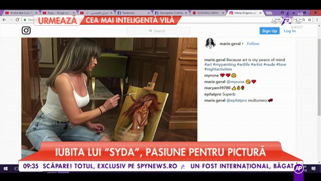 Iubita lui ”Syda”, pasiune pentru pictură