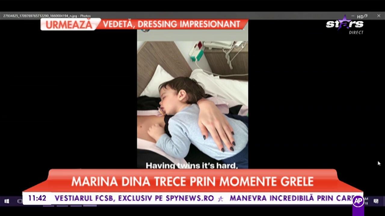 Marina Dina trece prin momente grele. Vedeta este în spital cu gemenii