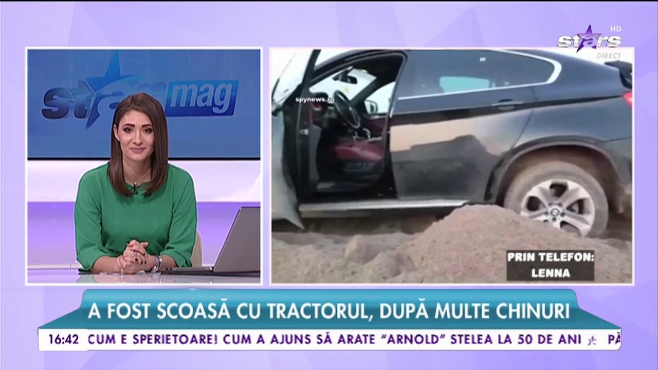 Cel mai penibil moment pentru o vedetă. A fost scoasă cu tractorul, după multe chinuri
