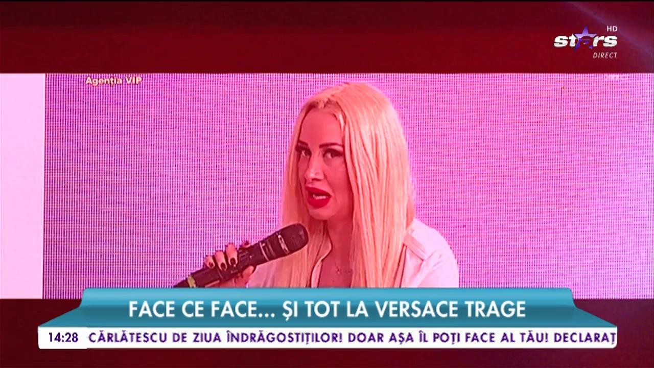 Simona Trașcă, partea ei de consolare. Face ce face ... și tot la Versace trage