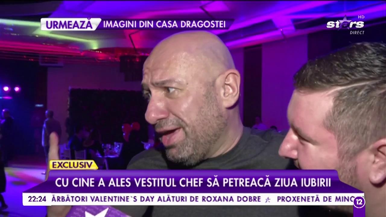 Chef Scărlătescu spune că este singur, dar pregătește o cină de vis. Acesta le face o urare tuturor celor &icirc;ndrăgostiți
