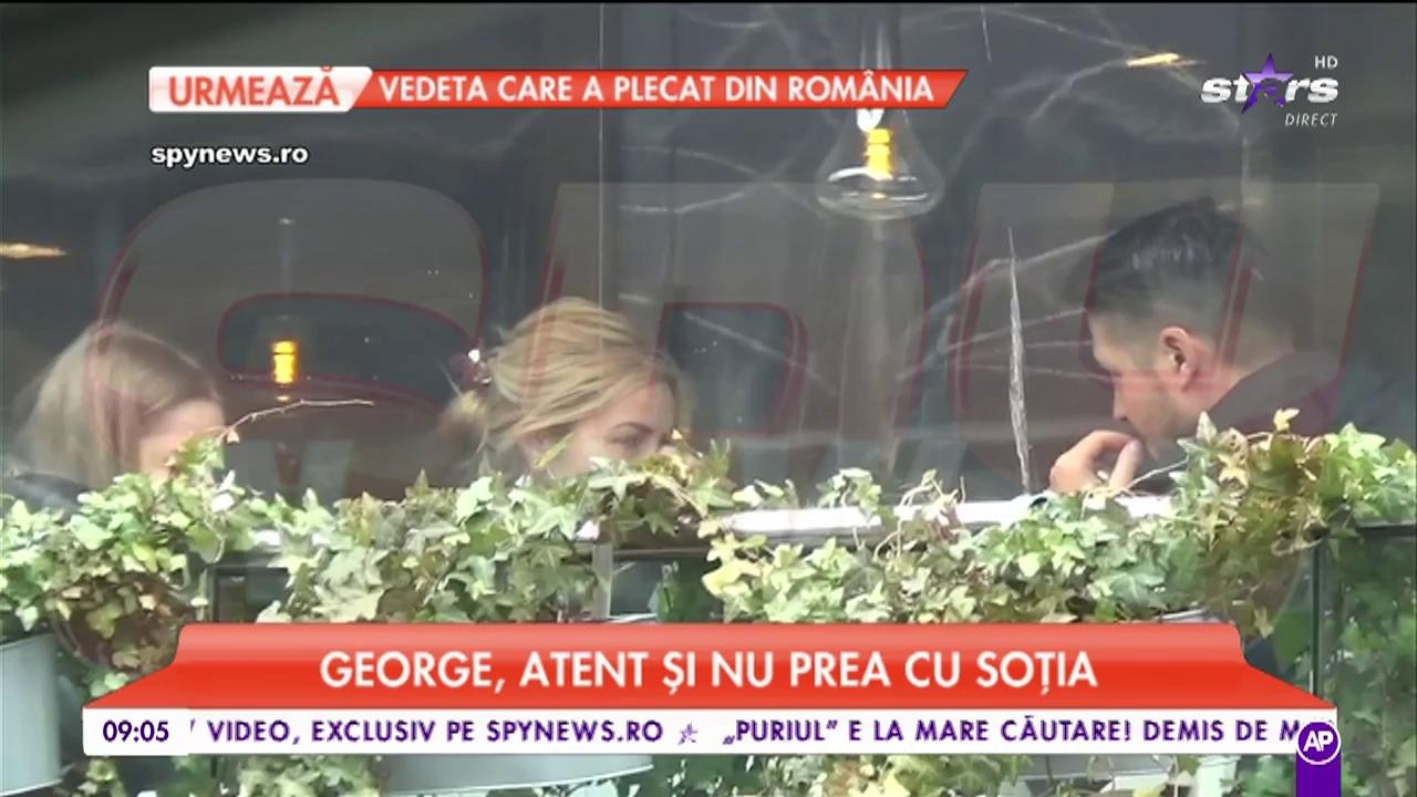 George, atent și nu prea cu soția. Cum a fost surprins cântărețul