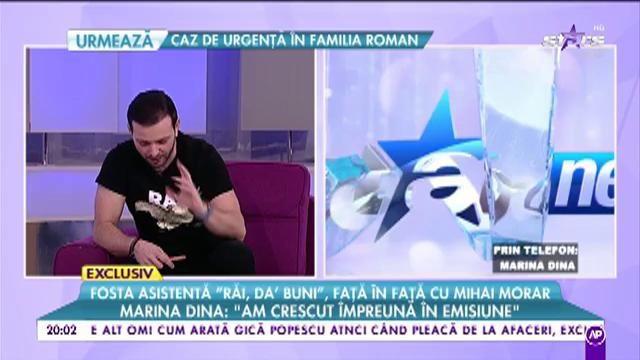 Fosta asistentă ”Răi da buni”, față în față cu Mihai Morar. Marina Dina ”Am crescut împreună în emisiune”