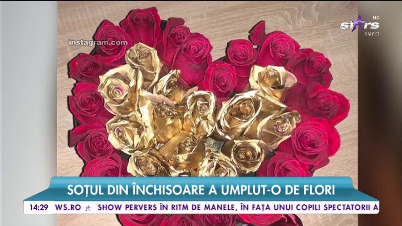 Laurette, surprinsă de Ziua &Icirc;ndrăgostiților. Soțul din &icirc;nchisoare a umplut-o de flori