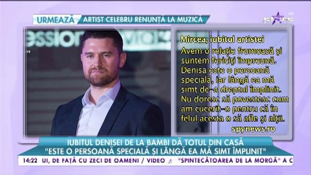 Iubitul Denisei de la Bambi dă totul din casă: &bdquo;Sunt gelos at&acirc;t c&acirc;t trebuie&rdquo;