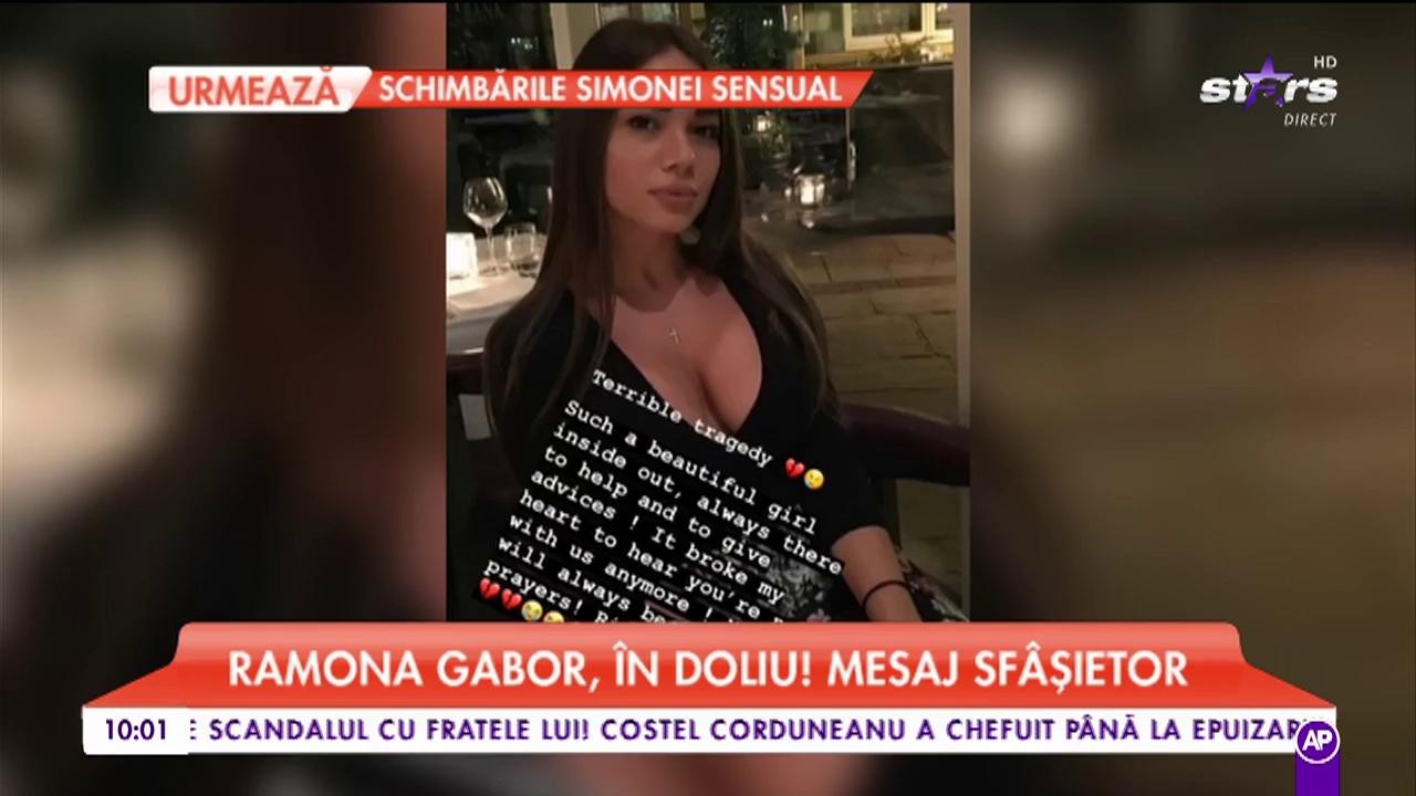 Ramona Gabor, în doliu! Mesaj sfâșietor