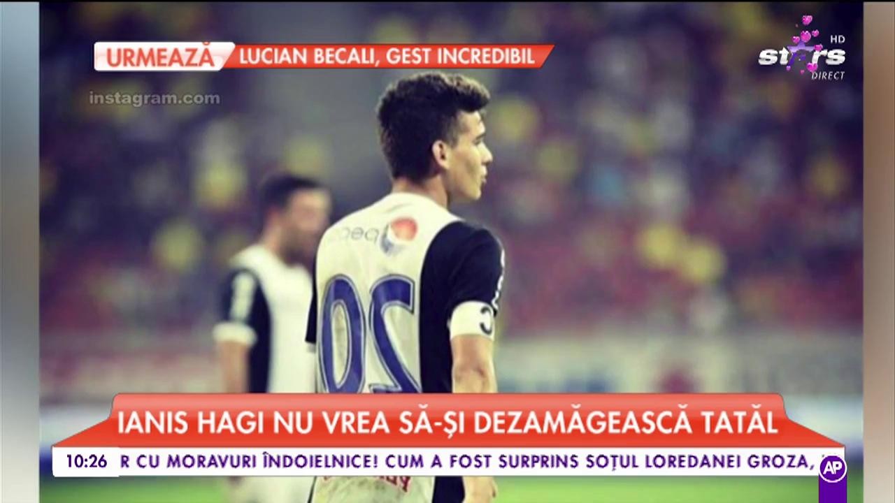 Ianis Hagi nu vrea să-și dezamăgească tatăl