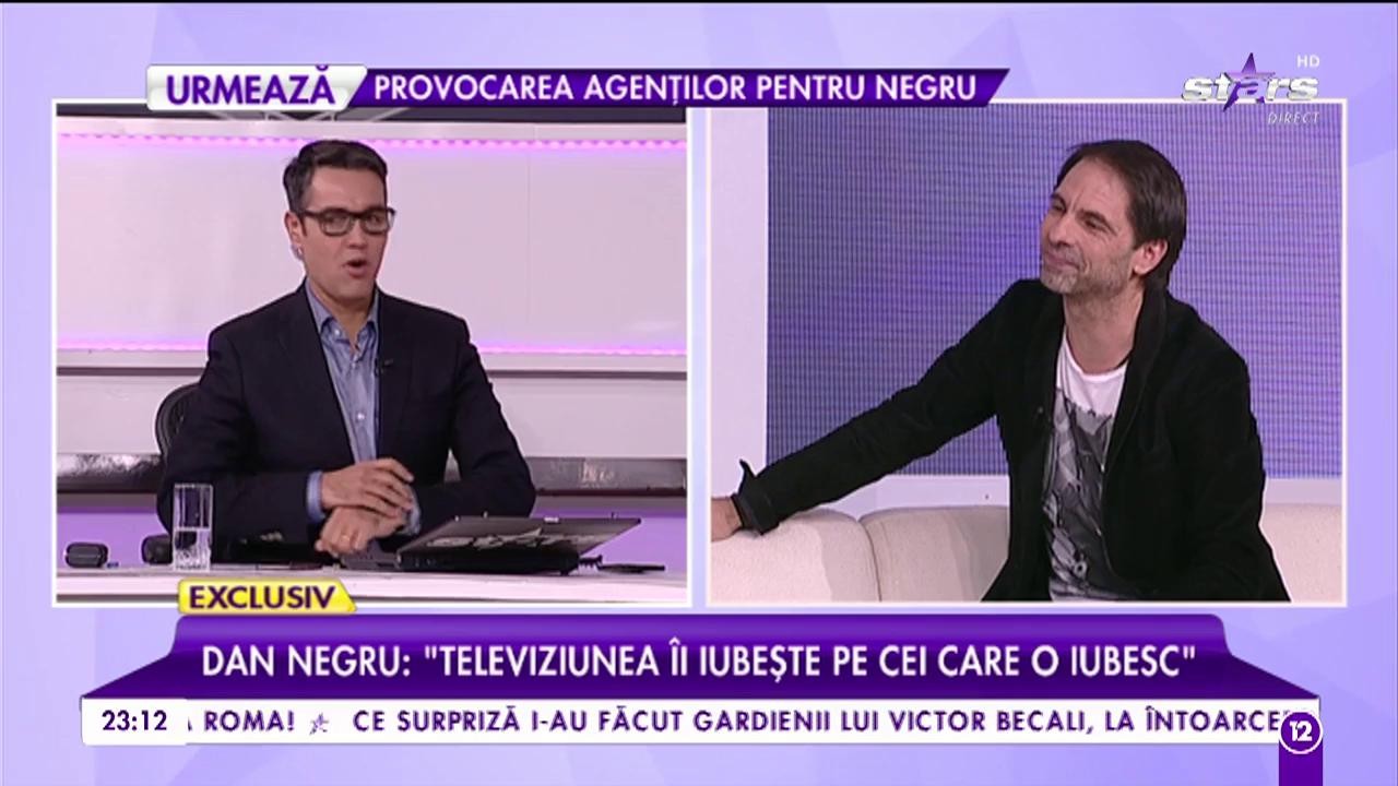 Dan Negru, regele audienţelor din Rom&acirc;nia, la "Agenţia VIP"  : "Televiziunea &icirc;i iubeşte pe cei care o iubesc"
