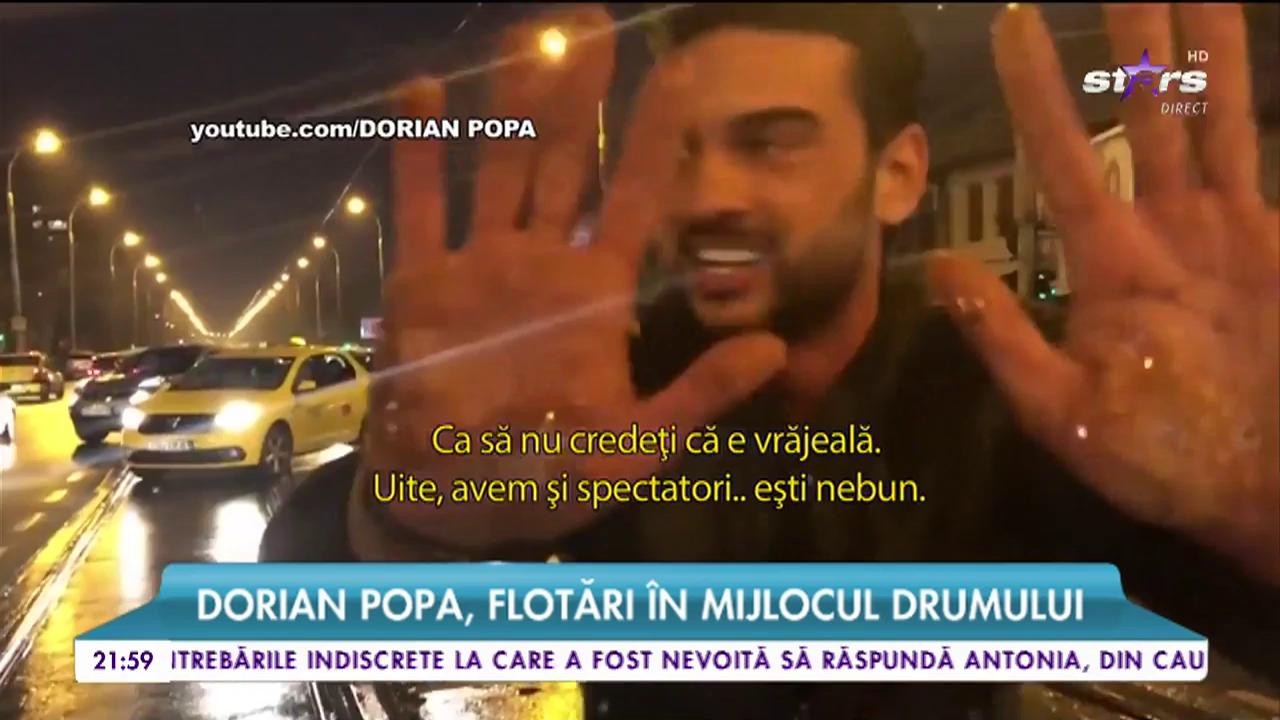 Dorian Popa, flotări pe liniile de tramvai &icirc;n mijlocul drumului!
