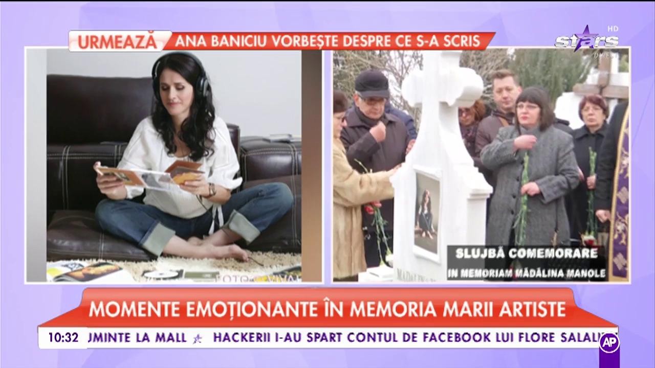 Ceremonia religioasă la mormântul Madalinei Manole. Momente emoționante în memoria artistei