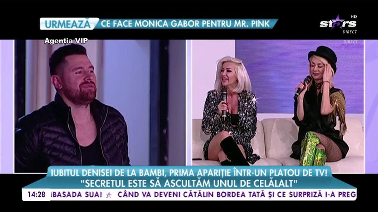 Iubitul Denisei de la Bambi, prima apariție &icirc;ntr-un platou de televiziune