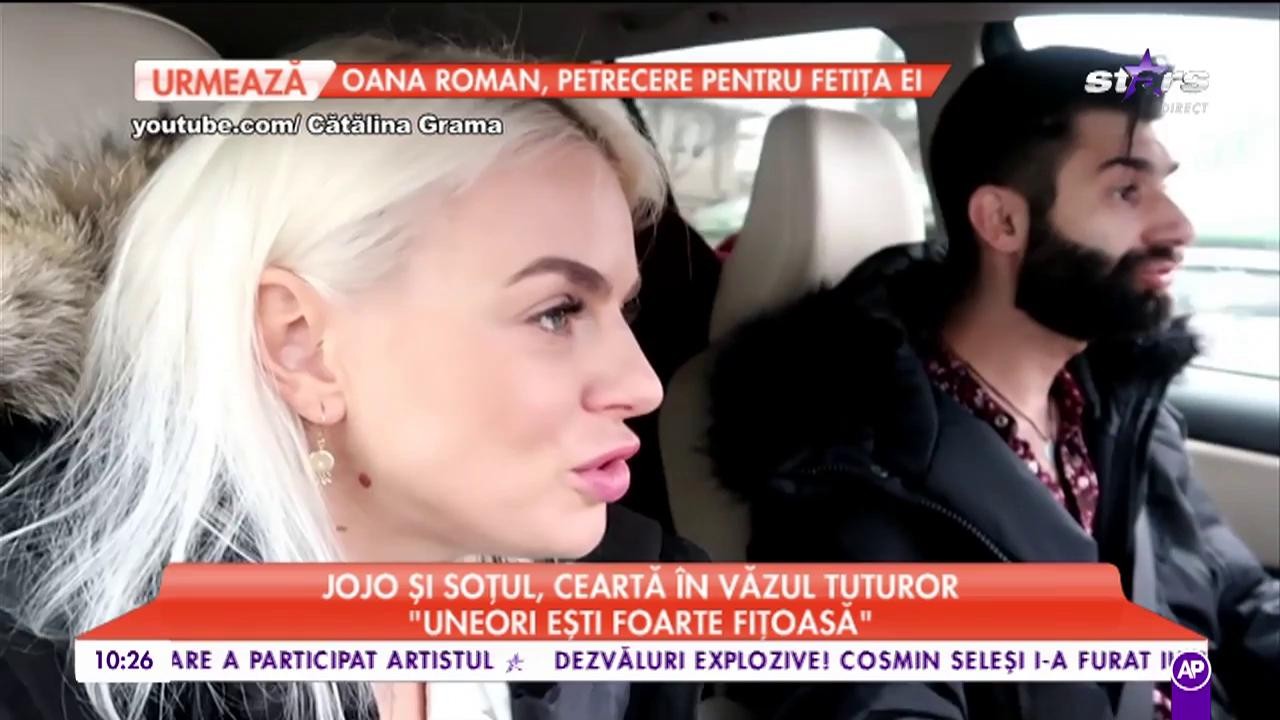 Jojo și soțul, ceartă în văzul tuturor: ”Tu te cerți cu tine”