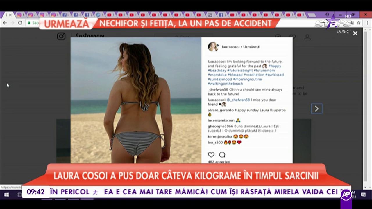 Laura Cosoi a pus doar câteva kilograme în timpul sarcinii