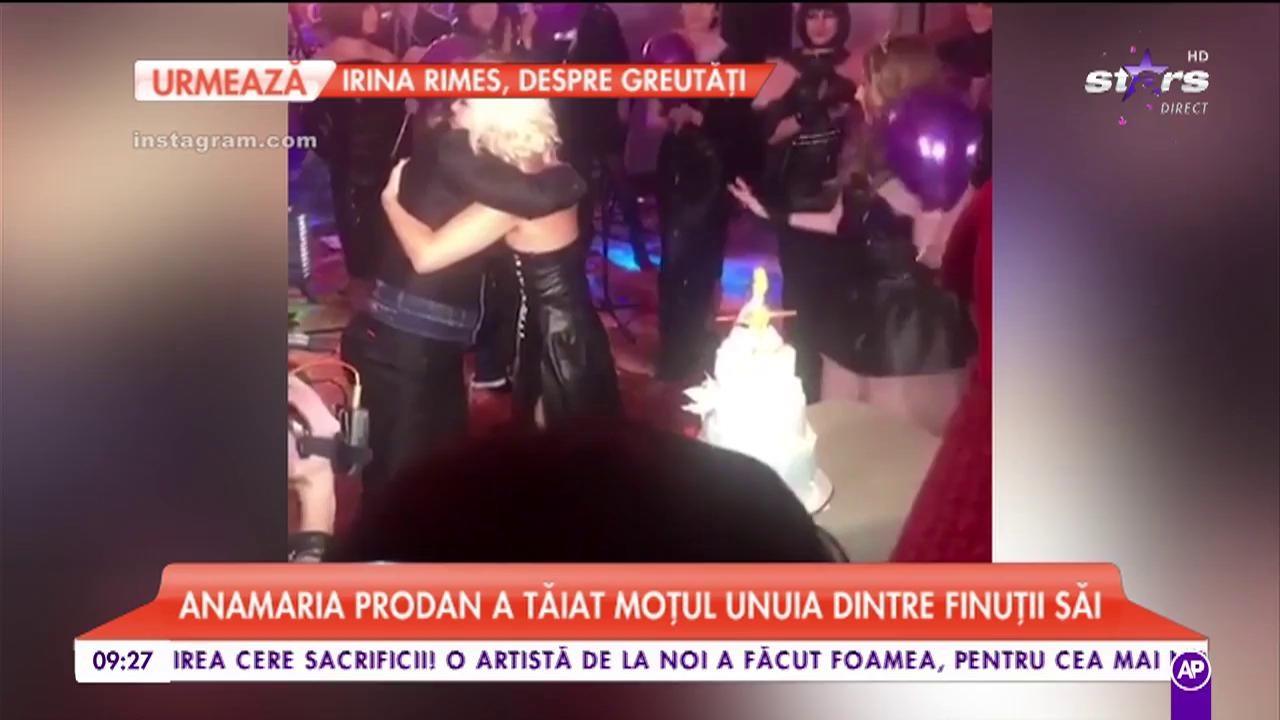 A fost mare petrecere în showbiz. Anamaria Prodan a tăiat moțul unuia dintre finuții săi