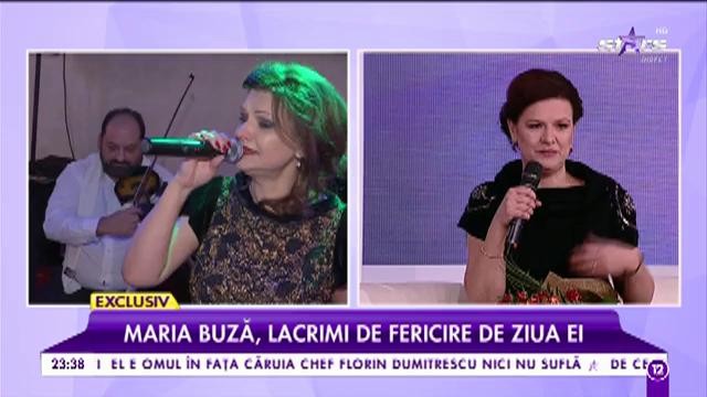 Maria Buză, lacrimi de fericire de ziua ei. Cine i-a adus vedetei cea mai mare bucurie