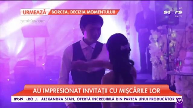 Dansul mirilor, într-o variantă inedită! Au impresionat invitații cu mișcările lor