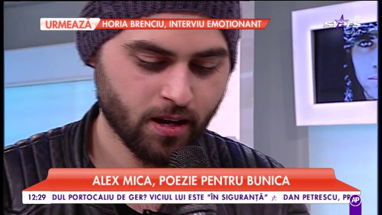 Alex Mica, poezie emoționantă pentru bunica