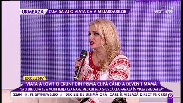 Claudia Zamfir vorbește despre cea mai grea peprioadă din viața ei. O fetitță a murit la naștere, cealaltă a primit un diagnostic cumplit