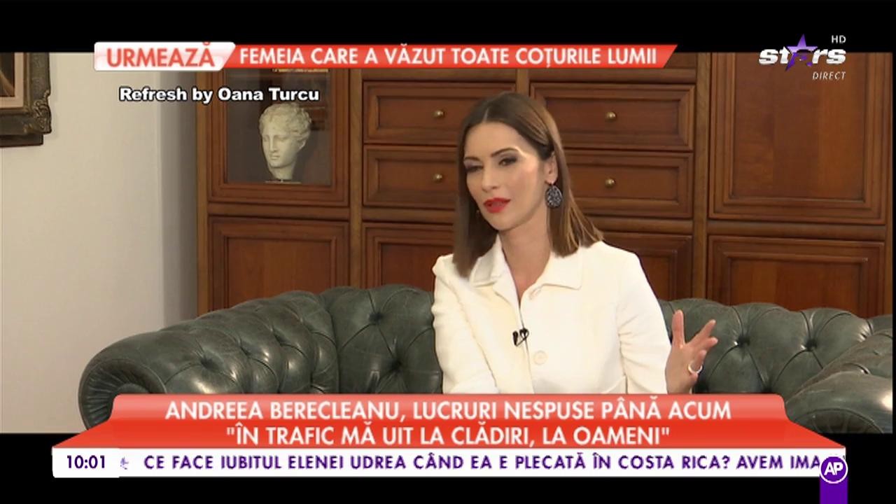 Andreea Berecleanu, lucruri nespuse p&acirc;nă acum: "Traficul mă ajută foarte mult să mă liniștesc"