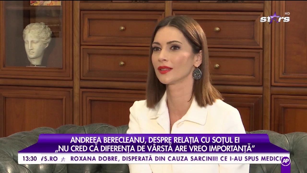 Andreea Berecleanu, despre relația cu soțul ei: „Nu cred că diferența de vârstă are vreo importanță”