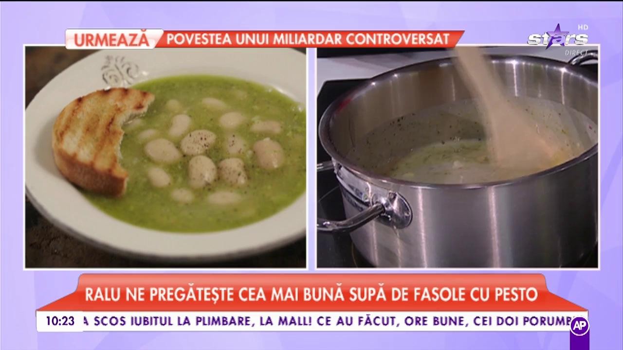 Ralu ne gregătește cea mia bună supă de fasole cu pesto