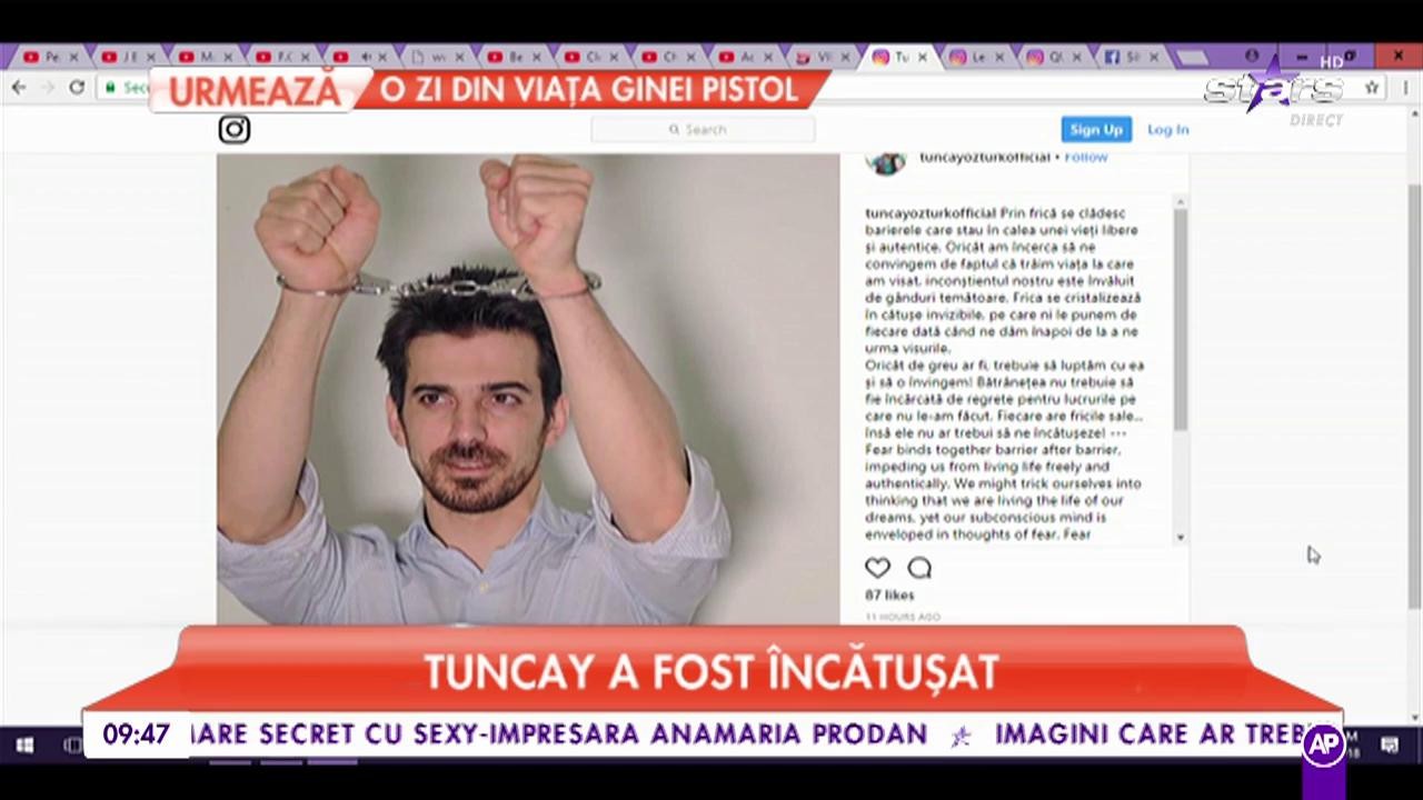 Tuncay a fost încătușat. Vedeta încearcă să transmită un mesaj