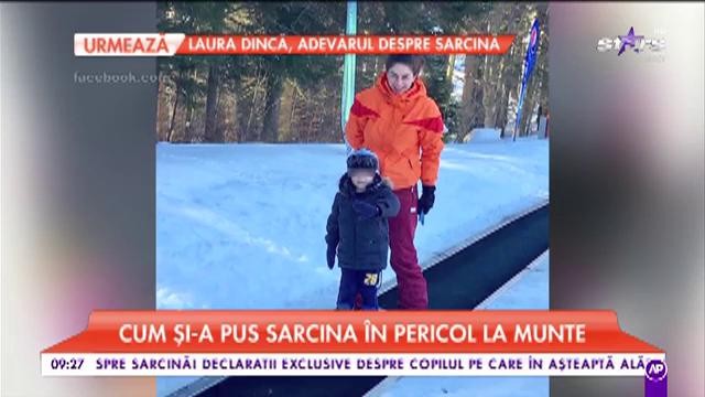 ”Eba”, pe pârtie însărcinată în șase luni. Cum și-a pus sarcina în pericol la munte