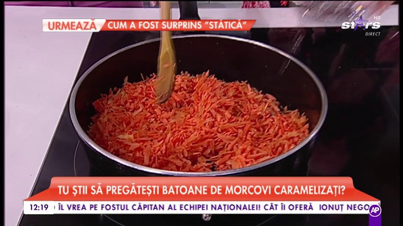 Tu știi să pregătești batoane de morcovi caramelizați