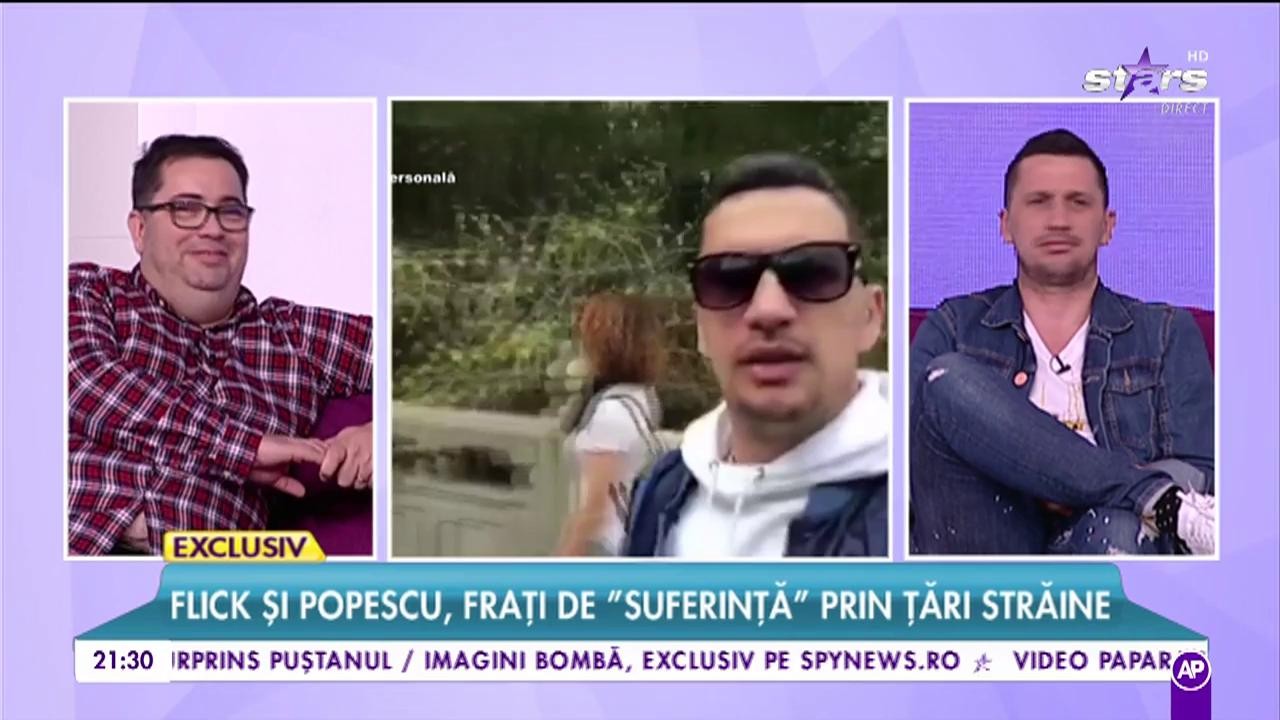 Flick și Răzvan Popescu, frați de „suferință” prin țări străine: „Nu prea am avut ce mânca prin China”