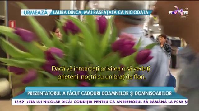 Mihai Morar face femeile fericite. Prezentatorul a făcut cadouri doamnelor și domnișoarelor