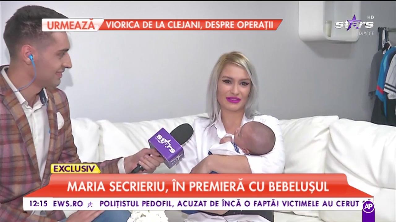 Maria Secrieriu, în premiera cu bebelușul. Vedeta face o declarație emoționantă pentru mama sa