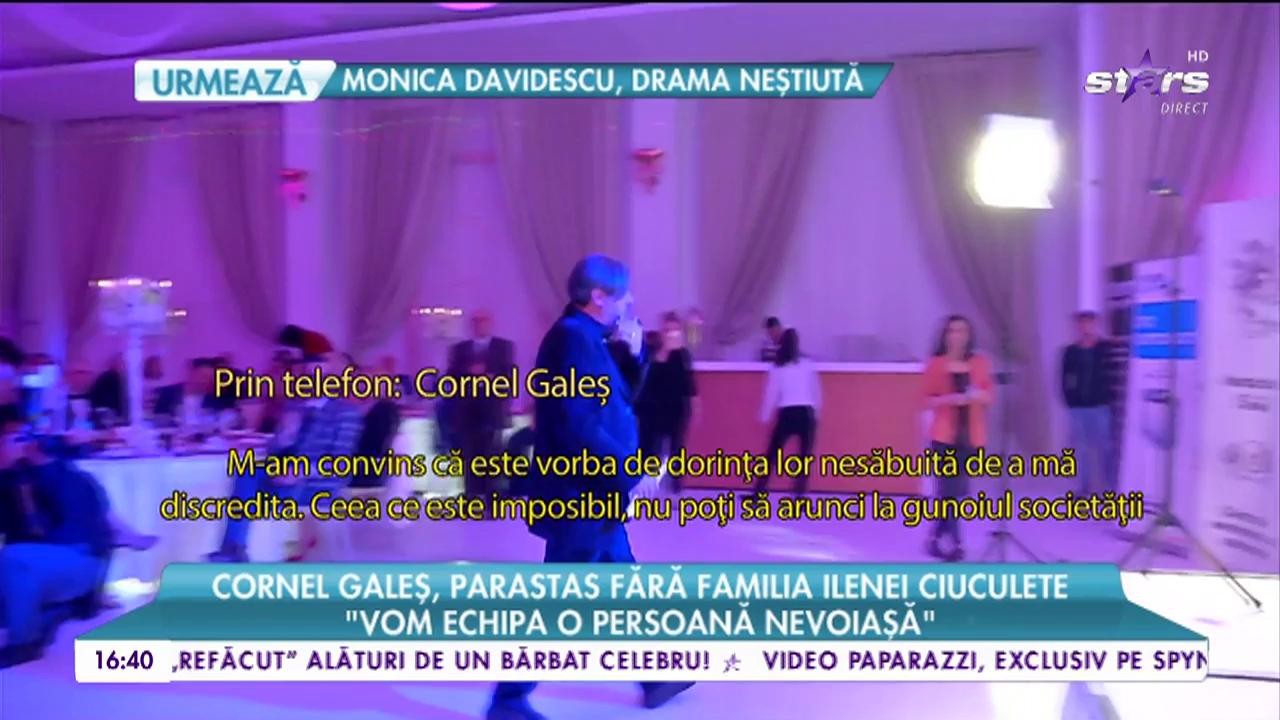 Cornel Galeş, parastas fără familia Ilenei Ciuculete